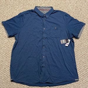 Flag & Anthem Full Button Down Navy Shirt